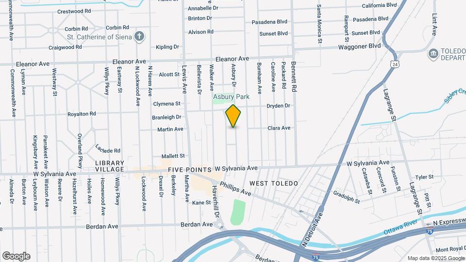 4129 Asbury Dr Map and Location Details