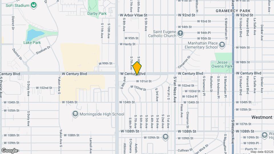 2704 W Century Blvd Mapa y Detalles de la Ubicación