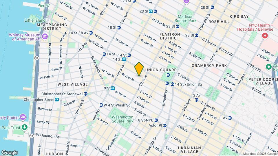 8 W 13th St Map and Location Details