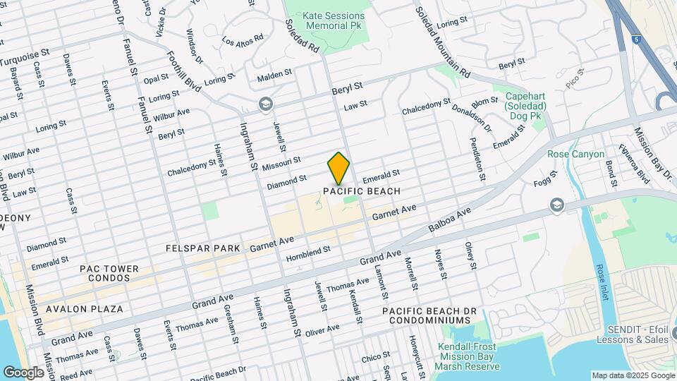 1801 Diamond Street Map and Location Details