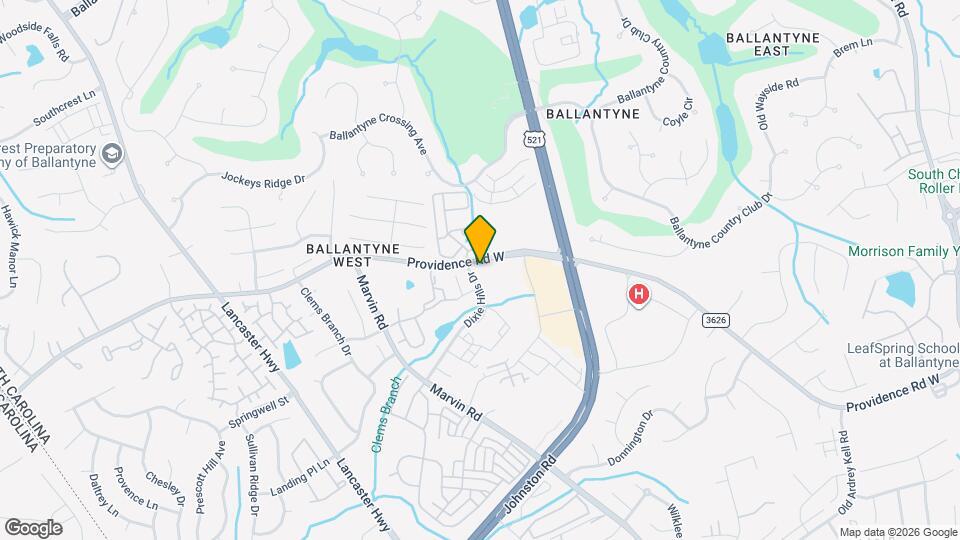 Evoke Living at Ballantyne Mapa y Detalles de la Ubicación