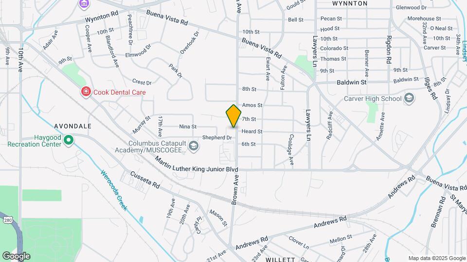 611 Brown Ave Map and Location Details