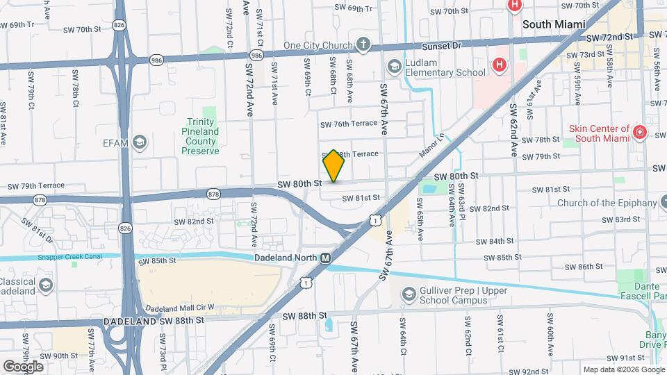 6860 SW 80th St, Unit 6860-ML A12065128 Map and Location Details