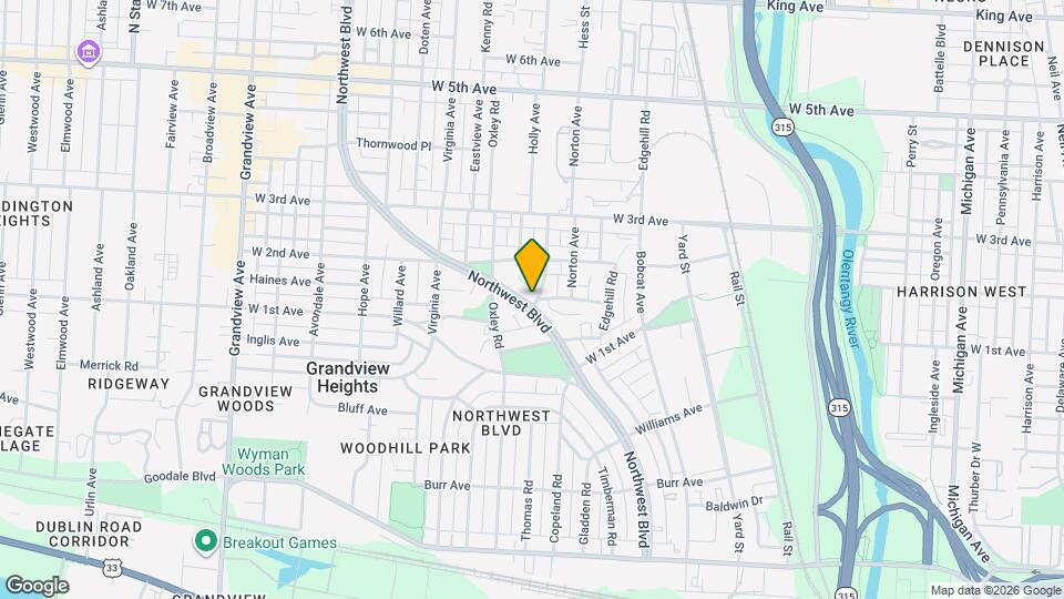 1126 Northwest Blvd Map and Location Details