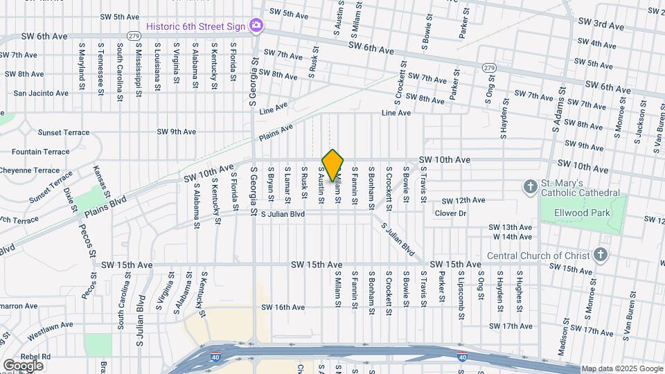 1014 S Milam St Map and Location Details