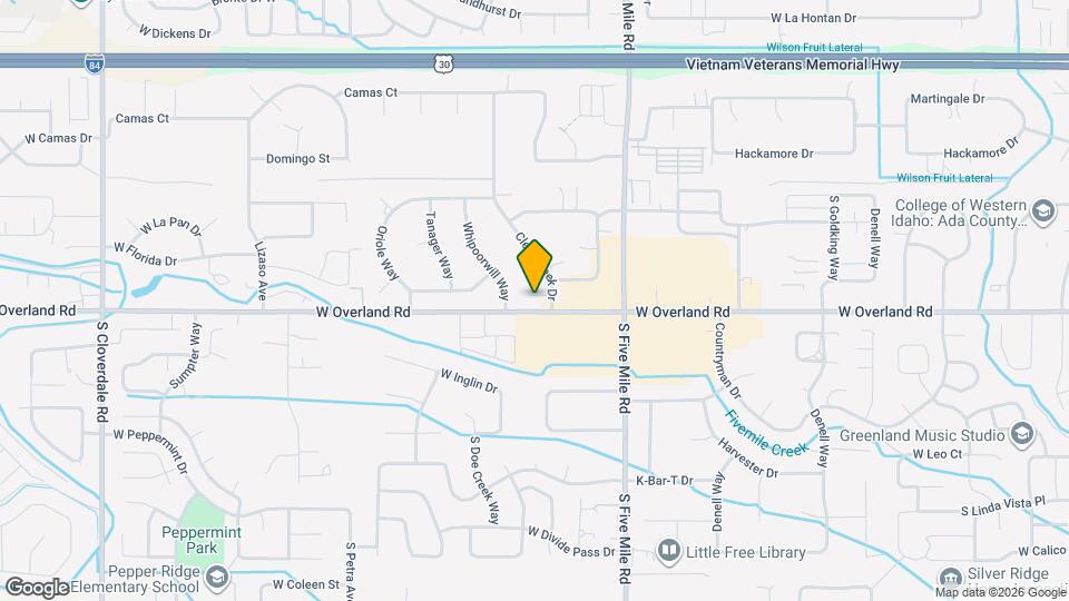 1553 Clear Creek Dr Map and Location Details