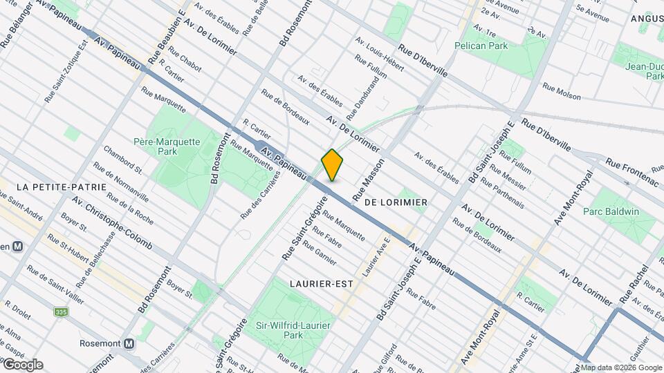 5529 Papineau Av Map and Location Details