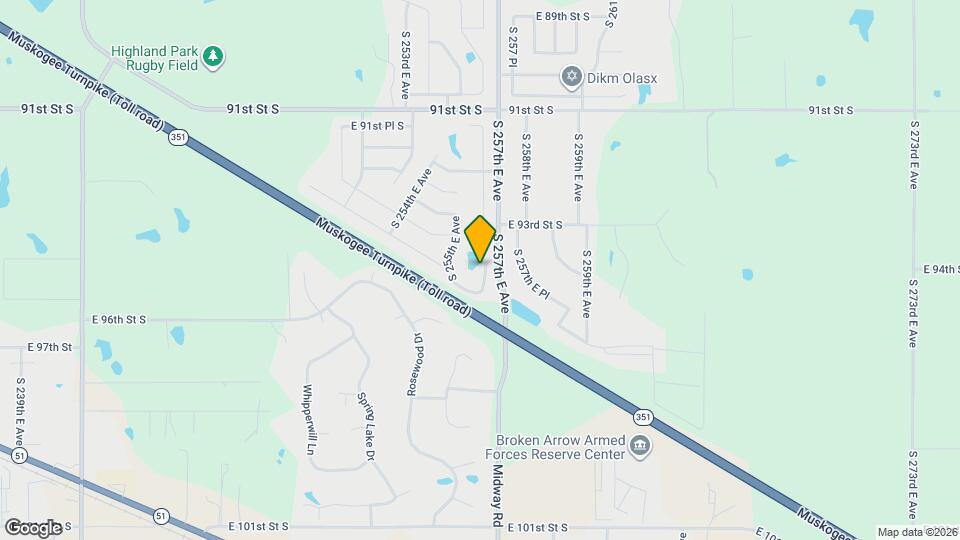 9360 S 256th E Ave Map and Location Details