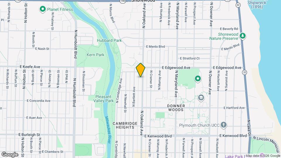 3453 N Oakland Ave, Unit Lower Map and Location Details