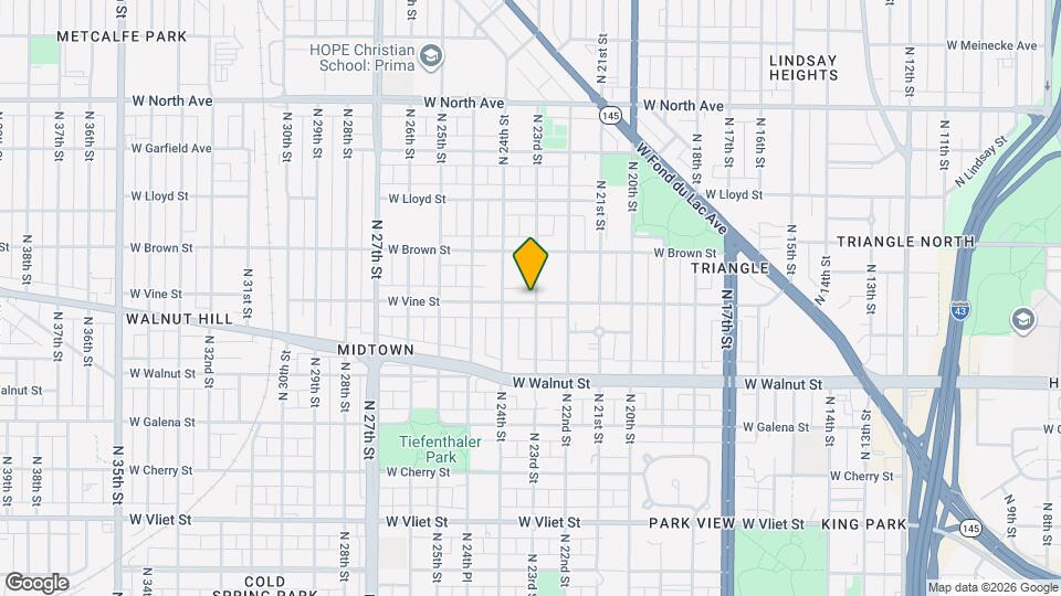 2302 W Vine St Map and Location Details