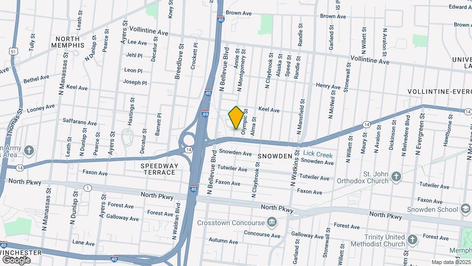 728 N Montgomery St Map and Location Details