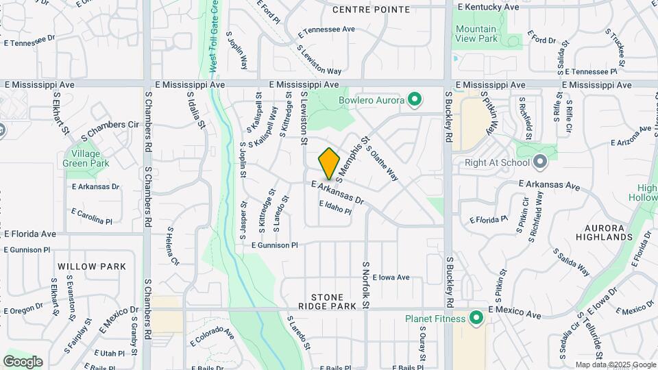 16277 E Arkansas Dr Map and Location Details
