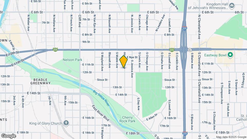 417 S Highland Ave Map and Location Details