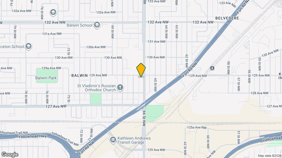 12832 66 St NW Map and Location Details