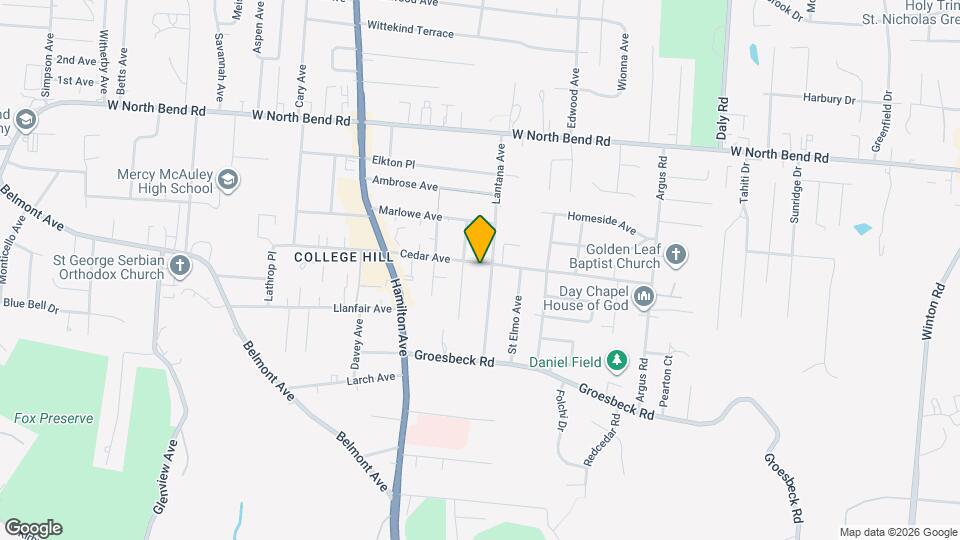 1409 Cedar Ave Map and Location Details