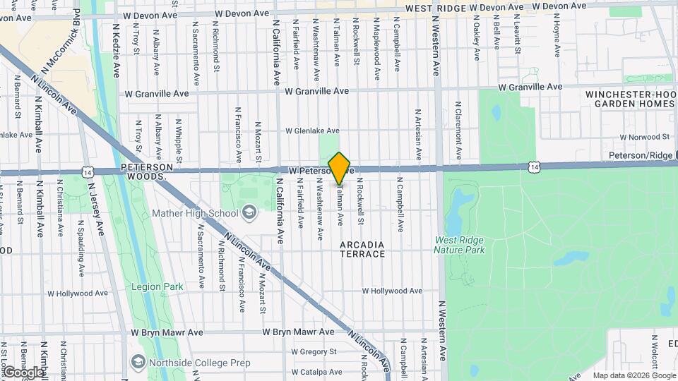 5946 N Talman Ave Map and Location Details