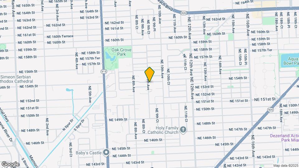 900 NE 154th St Map and Location Details