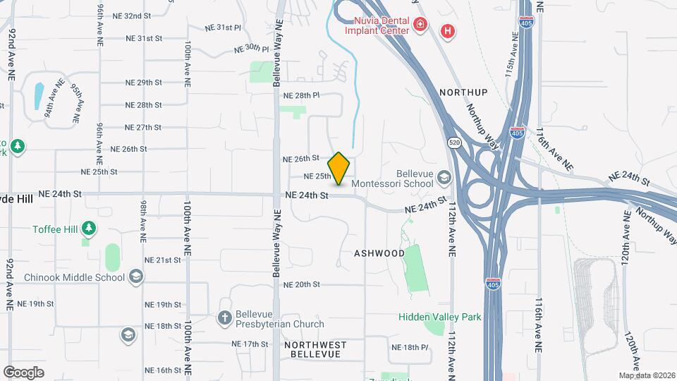 10706 NE 24th St Map and Location Details