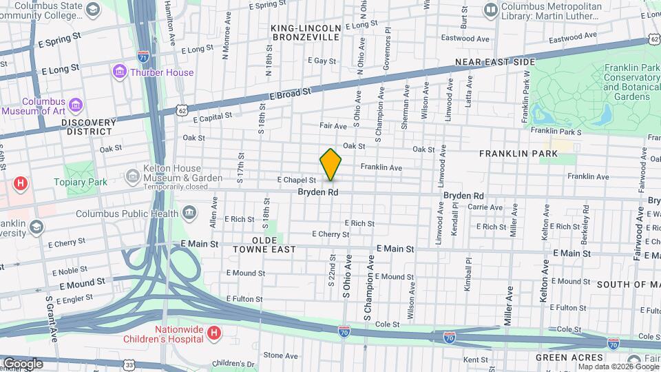 1040 Bryden Rd Map and Location Details