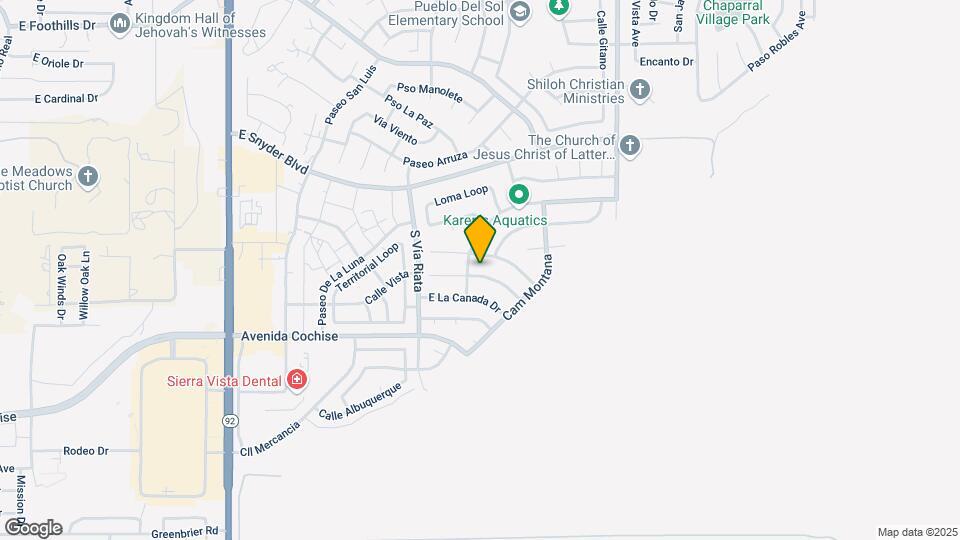 4919 E Corte Vista Mapa y Detalles de la Ubicación
