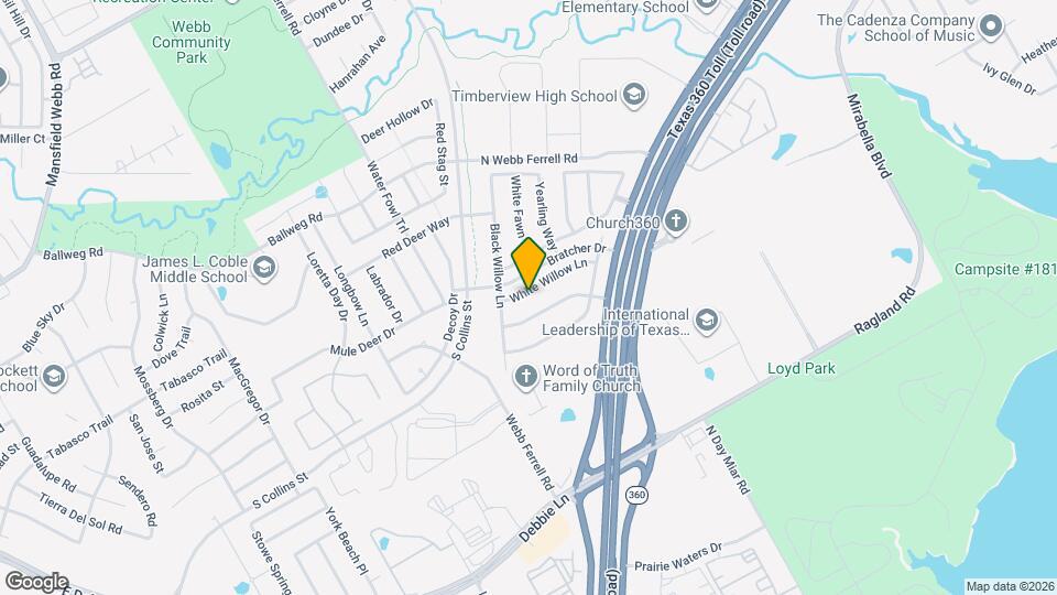 1510 White Willow Ln Map and Location Details