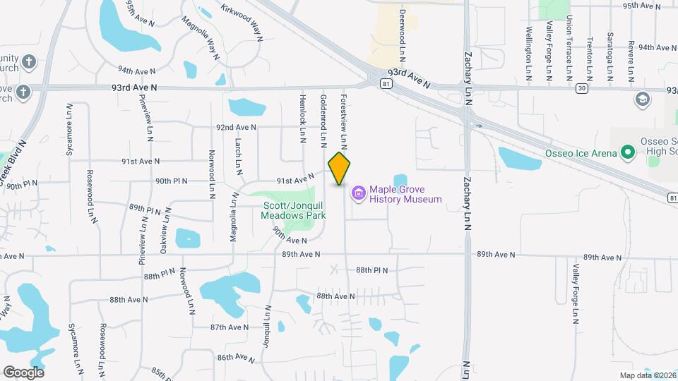 9055 Forestview Ln N Map and Location Details