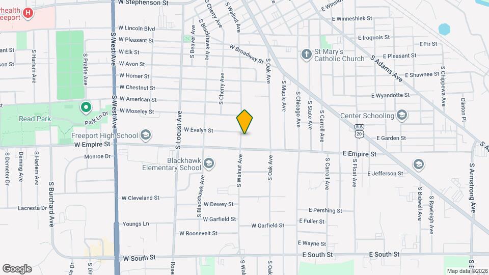 1245 S Walnut Ave Map and Location Details