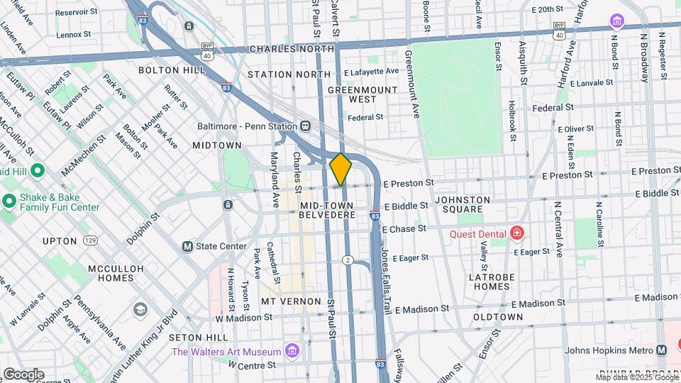 1230 N Calvert St Mapa y Detalles de la Ubicación