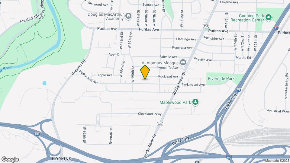 18712 Parkmount Ave Map and Location Details