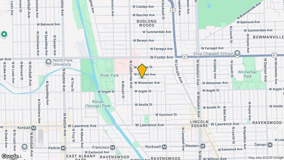 2720 W Winnemac Ave Map and Location Details