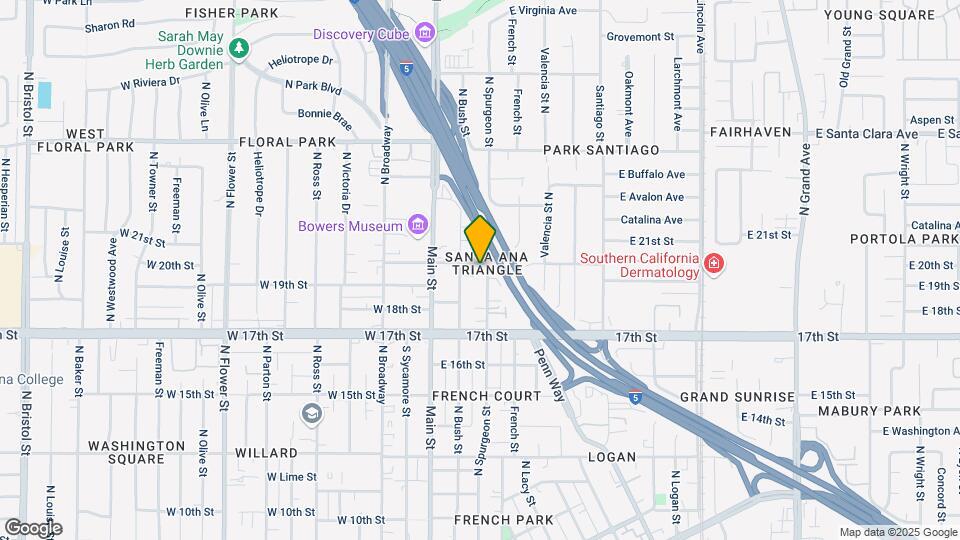 1916 N Spurgeon St Mapa y Detalles de la Ubicación