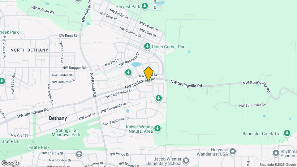 14720 NW Springville Rd Map and Location Details