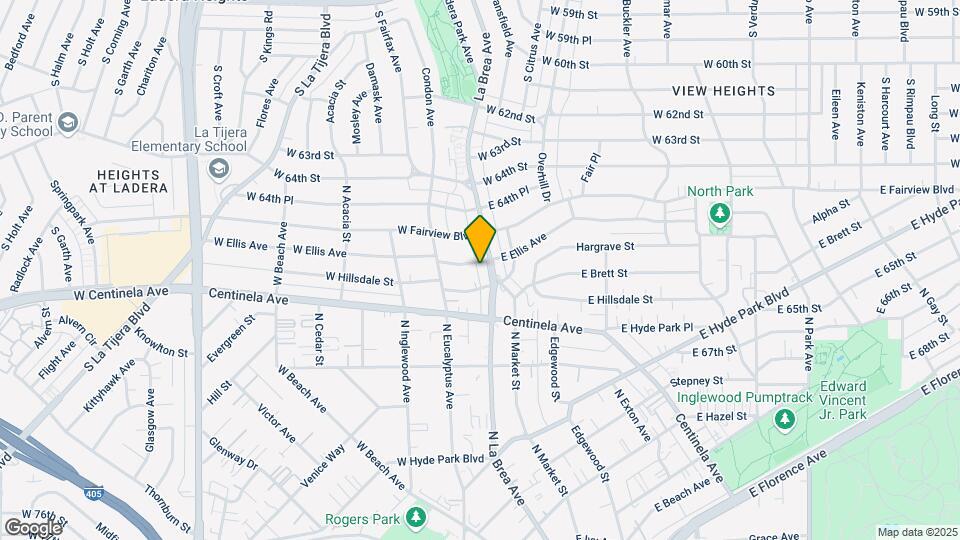 1135 N La Brea Ave Map and Location Details
