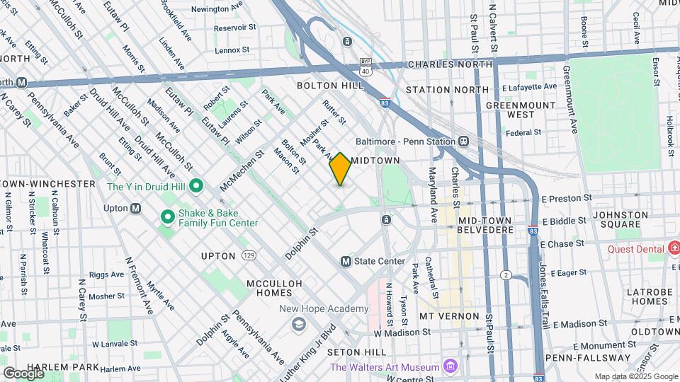 1215 Bolton St, Unit 1st floor Map and Location Details