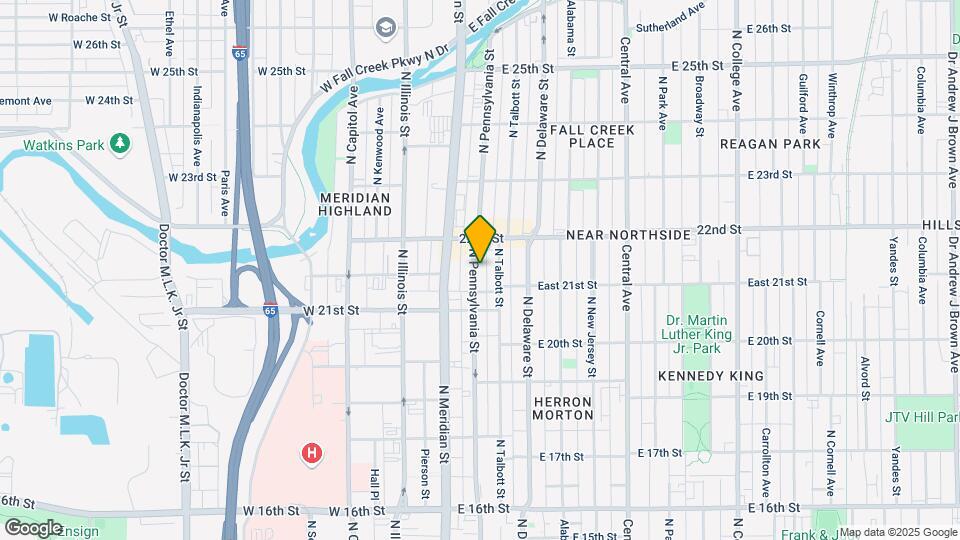 2147 N Pennsylvania St Map and Location Details