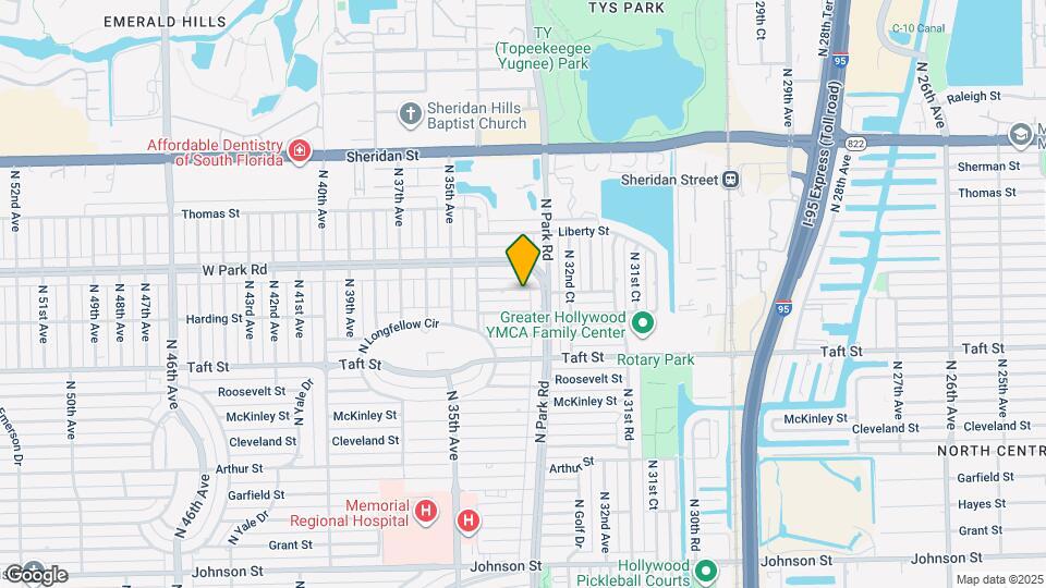 3322 Coolidge St Map and Location Details