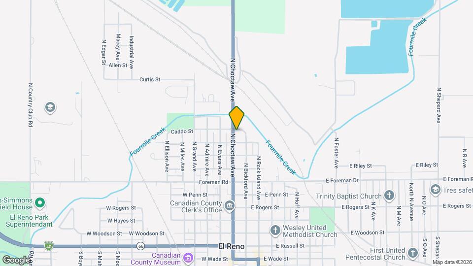 814 N Choctaw Ave Map and Location Details