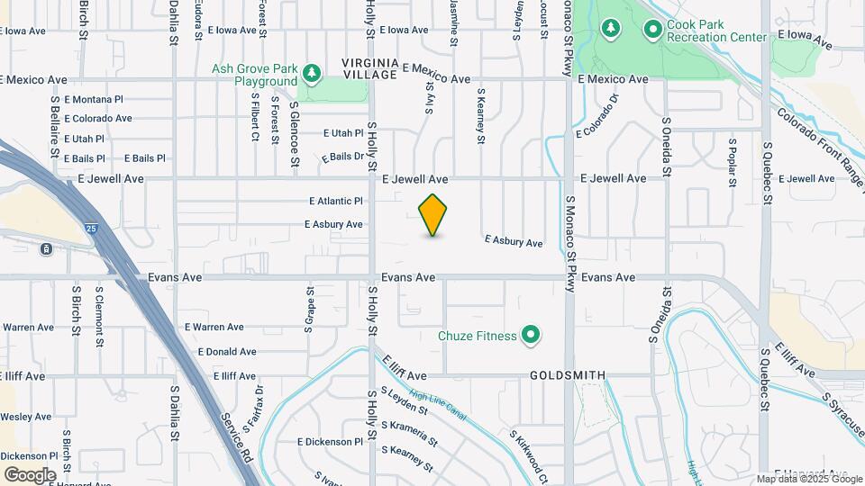 2058 S Holly St Map and Location Details