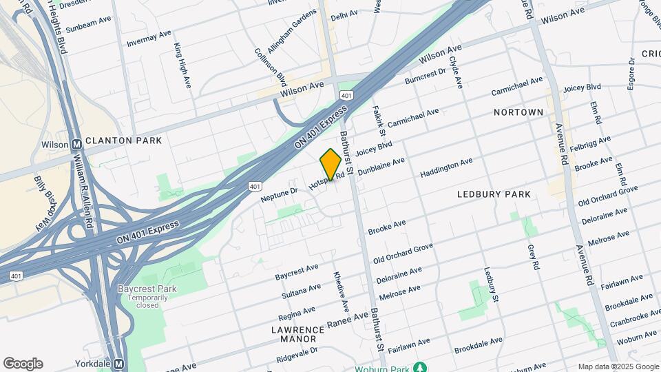3636 Bathurst St Map and Location Details