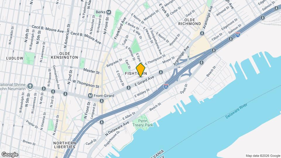 1206 E Palmer St Map and Location Details