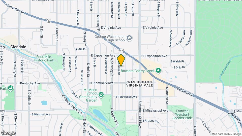 6205 E Ohio Ave Map and Location Details