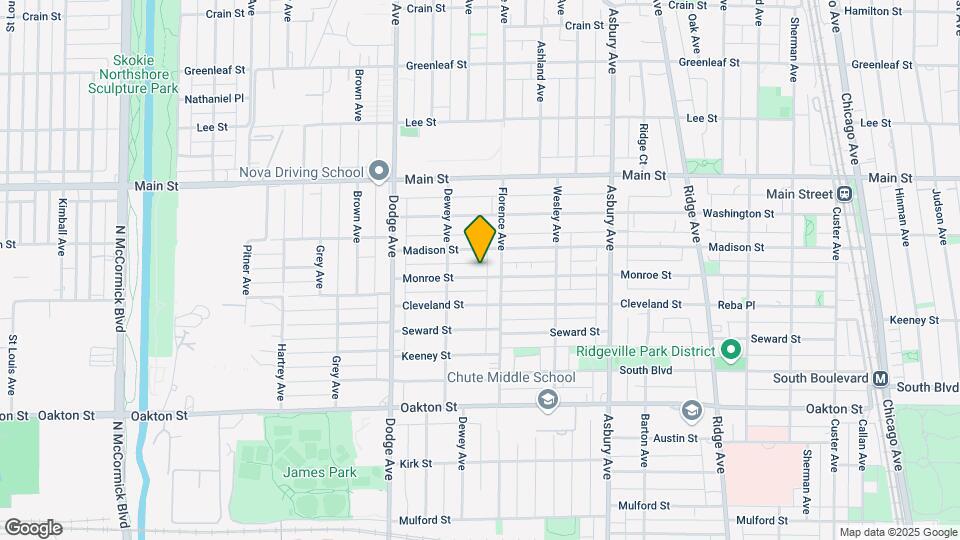 1619 Monroe St Map and Location Details
