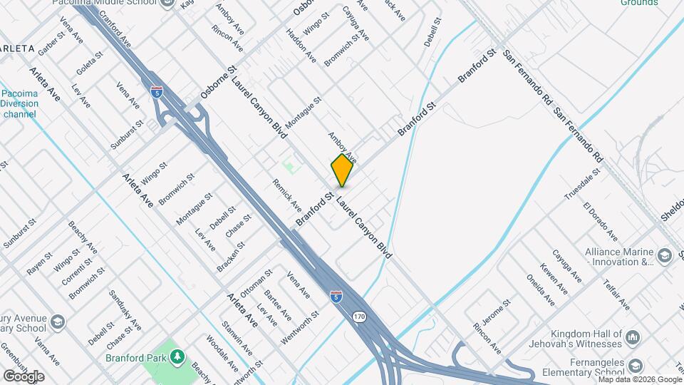 12850 Branford St Map and Location Details