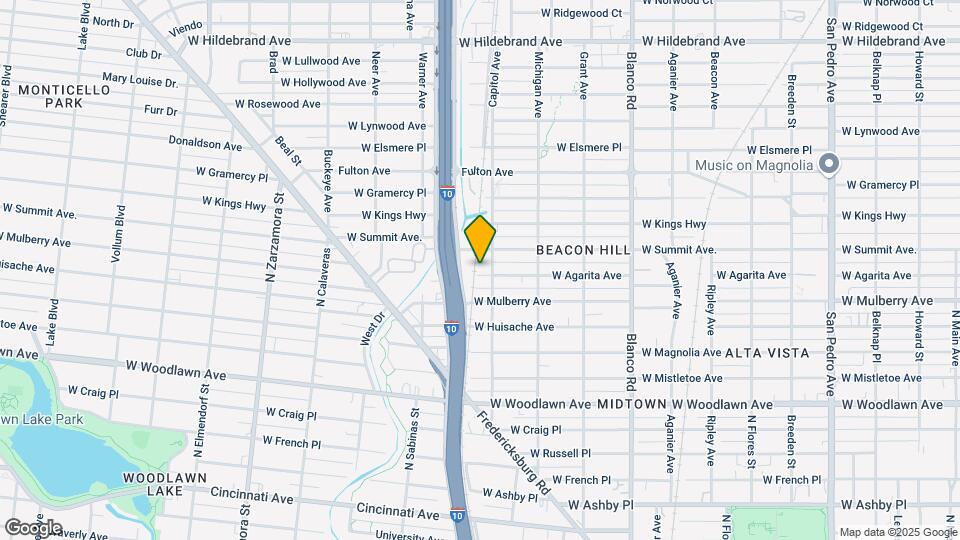 1211 W Agarita Ave Map and Location Details