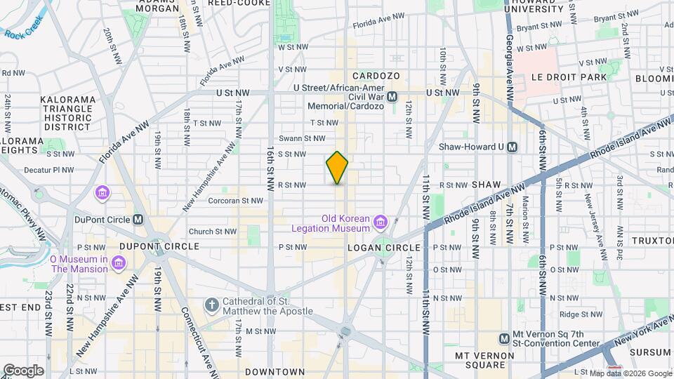 1634 14th St NW, Unit 202 Mapa y Detalles de la Ubicación