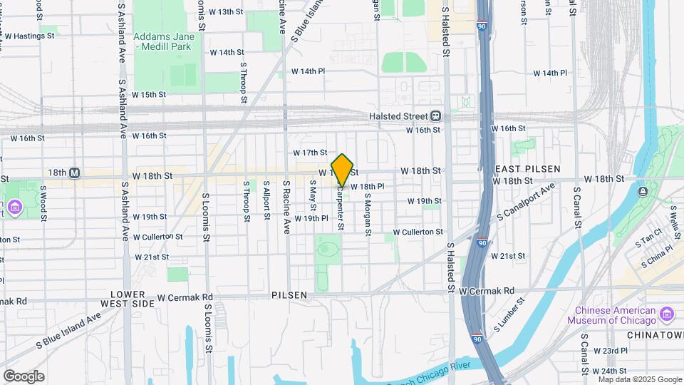 1841 S Carpenter St Map and Location Details