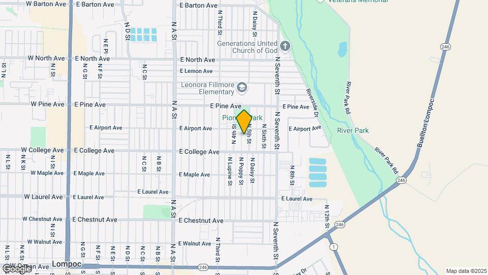 625 N 5th St Map and Location Details