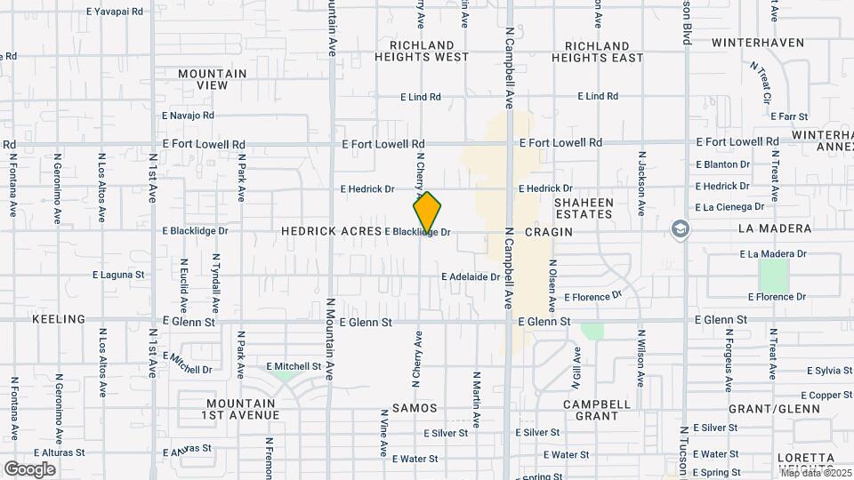 1604 E Blacklidge Dr Map and Location Details