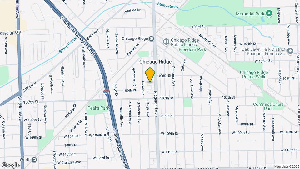 10630 Ridgeland Ave, Unit 1A Mapa y Detalles de la Ubicación
