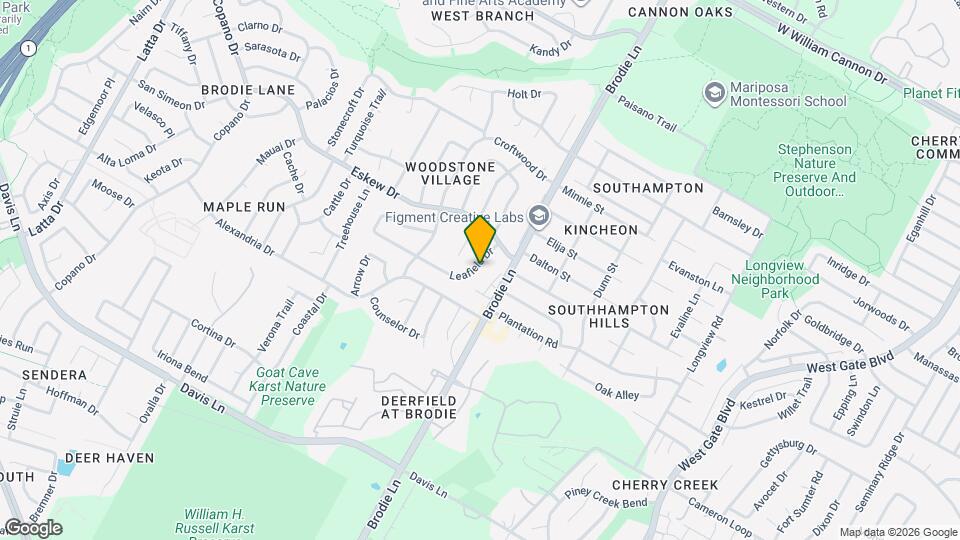 3601 Leafield Dr Map and Location Details